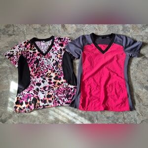 2 Medium Scrub Tops